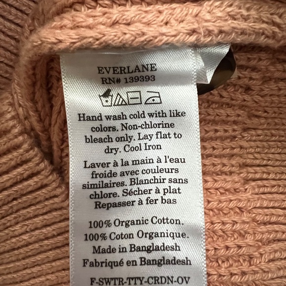 Everlane Blush Pink /terracotta /clay 100% organic cotton, NWT women’s size XS - Picture 3 of 6